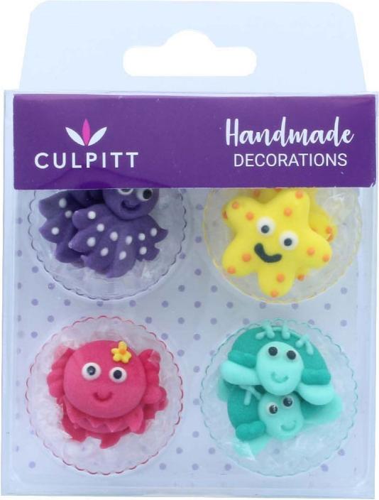 Actual product image Culpitt Sugar decoration sea creatures Pkg/12 (12 pcs.)