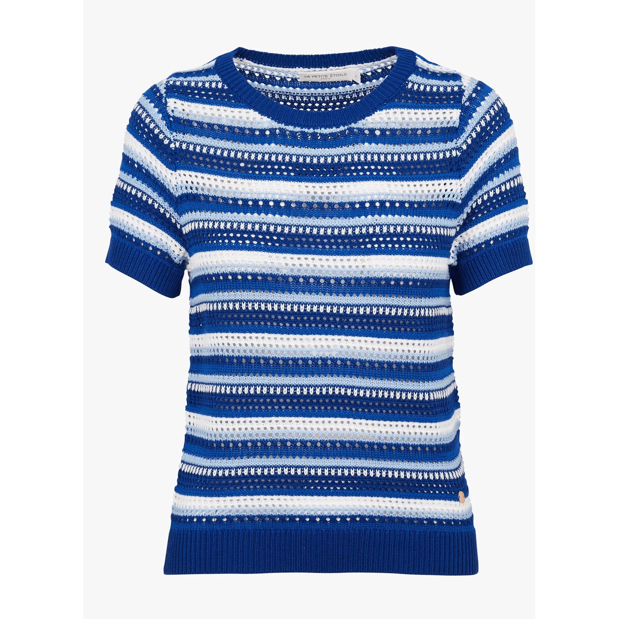 La Petite Étoile, Damen, Pullover, puover a petite étoie monet, Blau, (L)
