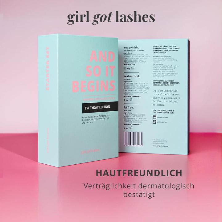 Immagine prodotto Girl got lashes Starter set per ciglia con applicatore e remover (Ciglia artificiali)