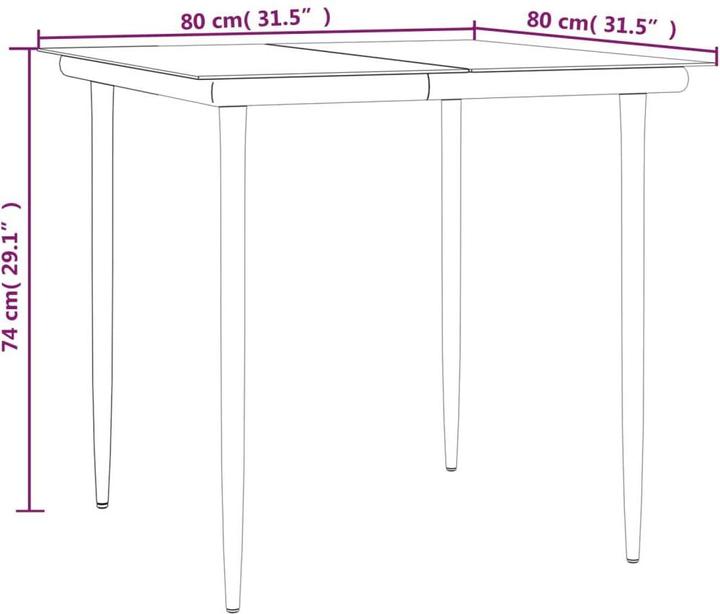 Produktbild vidaXL Garten Essgruppe