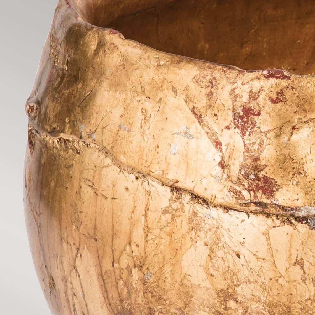 Thumbnail - Elstead Lighting, Zubehör Beleuchtung, Heather Bowl Abdeckung Blattgold, Umber-Glasur