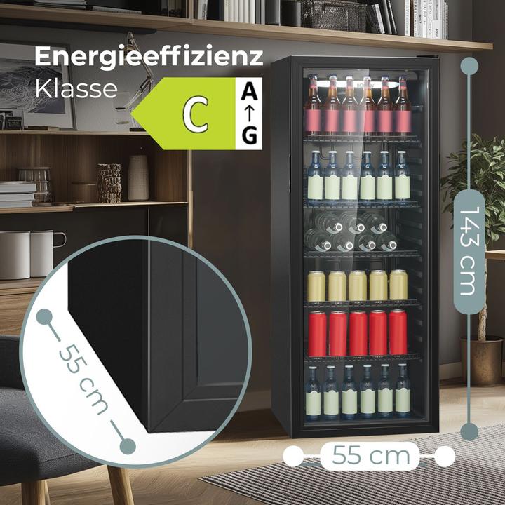 Image du produit Bomann KSG 7292 schwarz Glastürkühlschrank 143cm (235 l)