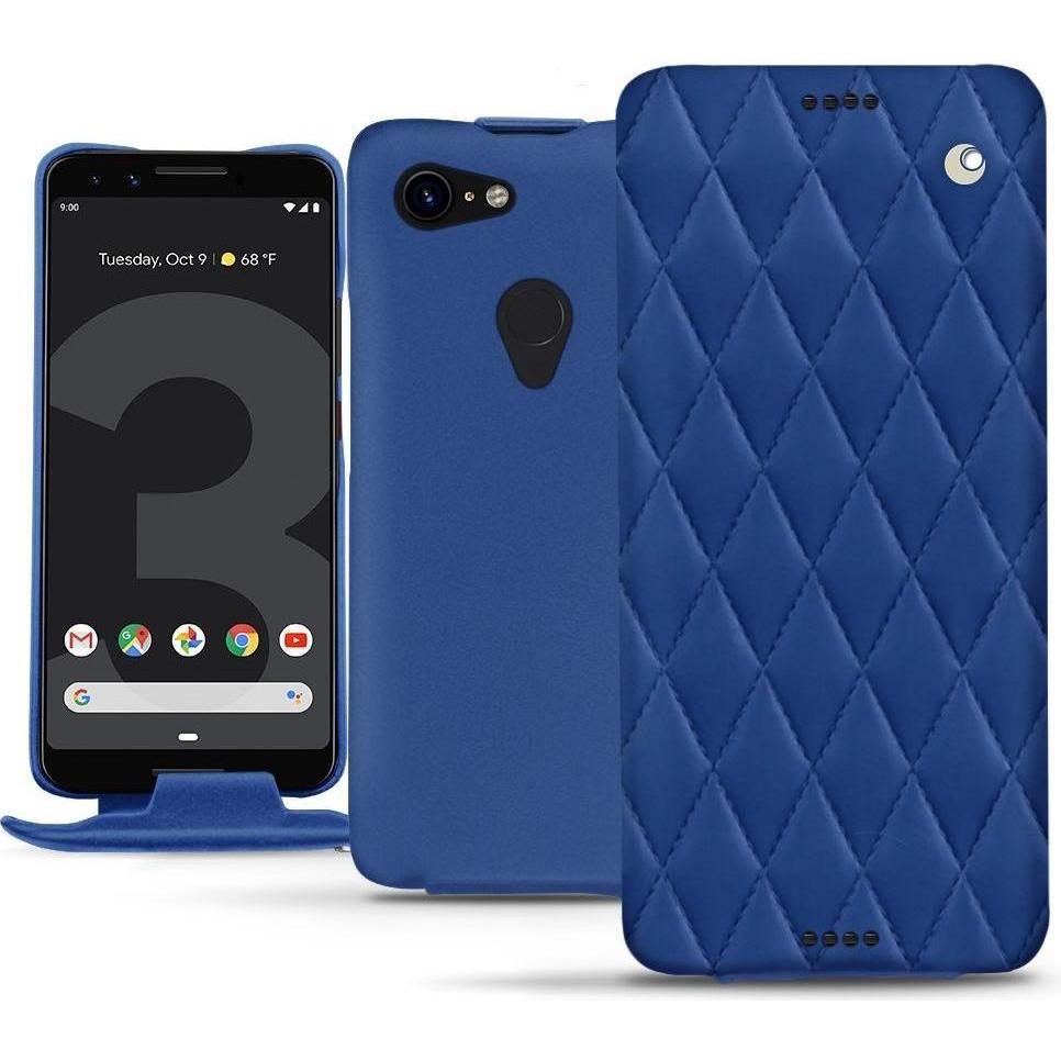 Noreve Lederschutzhülle vertikal (Google Pixel 3), Smartphone Hülle, Blau
