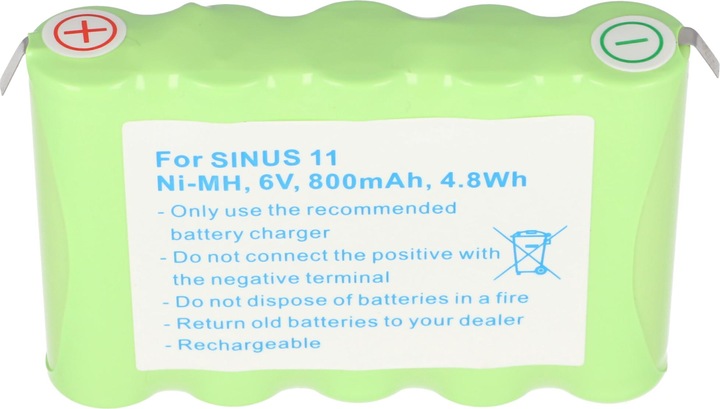 Produktbild XCell Akku passend für universal Siemens Sinus 11, NiMH, 6V, 800mAh, 5 x AA, insert pack mit soldering tag