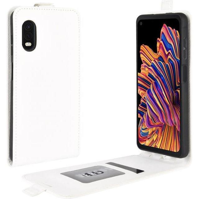Thumbnail - MU Classic Leder Flipcase Hülle (Samsung Galaxy Xcover Pro), Smartphone Hülle, Weiss