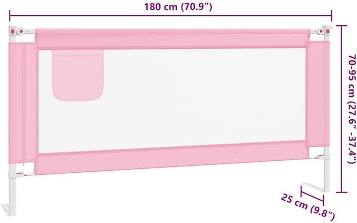 Produktbild vidaXL Bettgitter (180 x 25 x 70 cm)