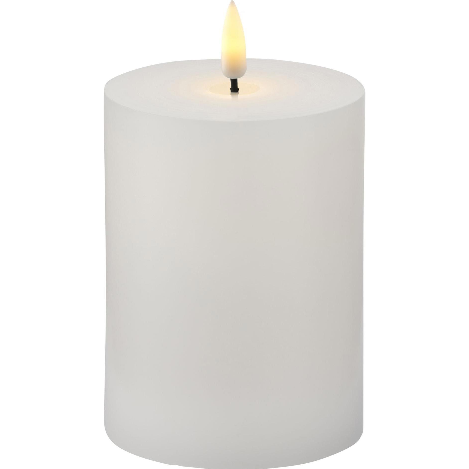 Sirius, LED Kerzen, LED-Kerze Sille Exclusive 7.5 cm x 10 cm, Weiss (1 x)