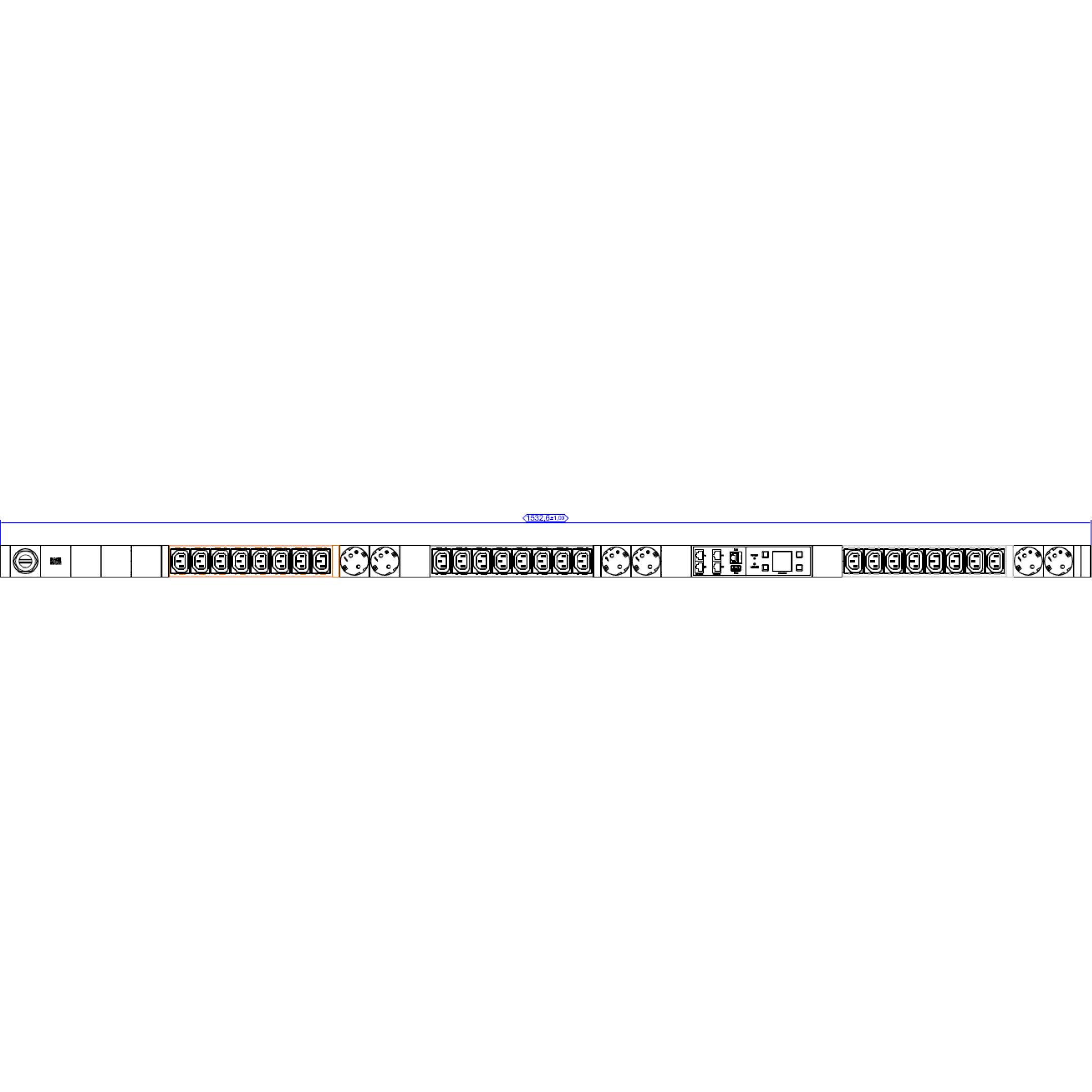Bachmann, Steckdosenleiste, BN3000 24xC13 6xCEE 7/3 messung p.Ph. 3m H05VV-F 5G 2,5 CEE 3x16A Lan (24 x, CEE 7/3, IEC 32...