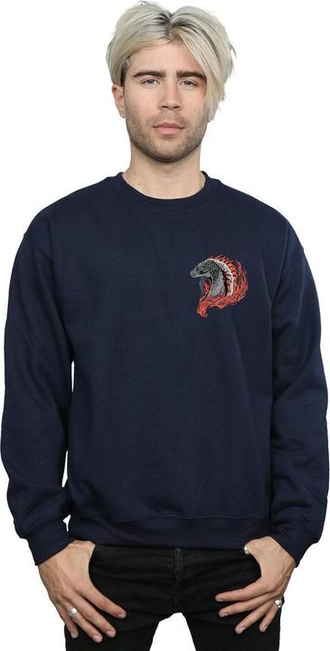 Actual product image Game of Thrones Mens Red Dragon Pocket Sweatshirt (4XL)