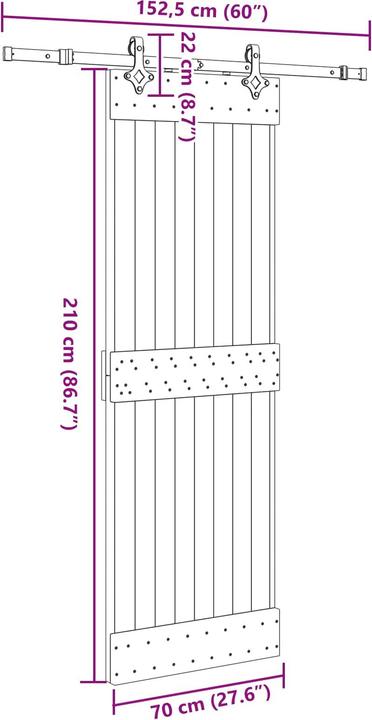 Produktbild vidaXL Schiebetürschiene