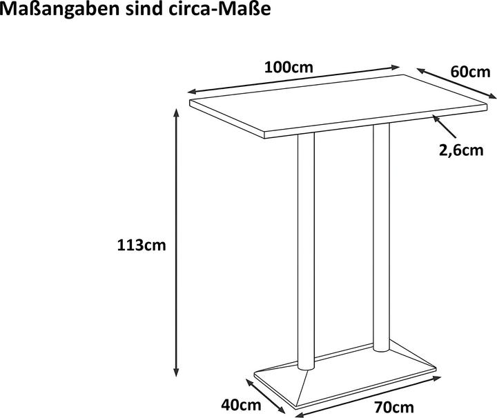 Produktbild SAM IAN Baumkante massiv Akazie (100 x 60 x 113 cm)