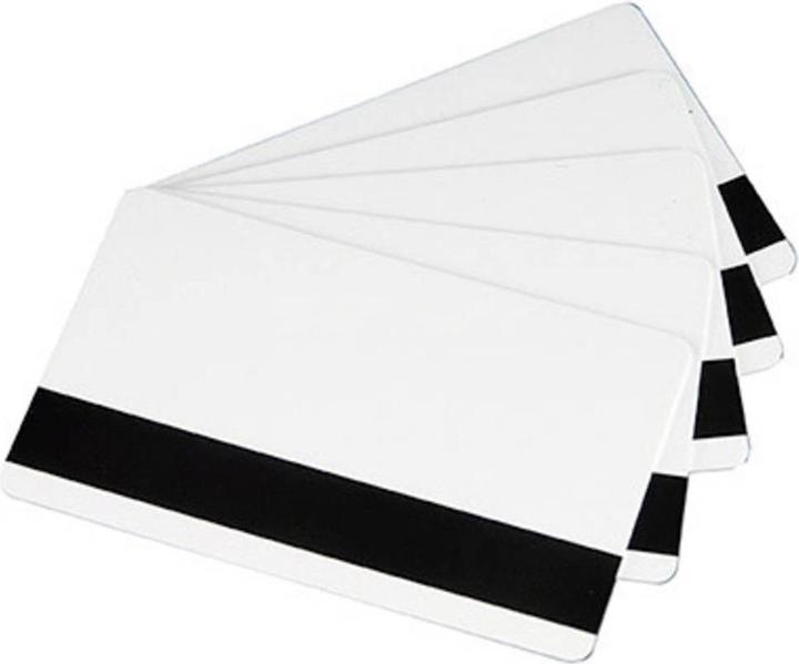 Actual product image Zebra Plastic cards printable with HiCo magnetic stripe, set of 500