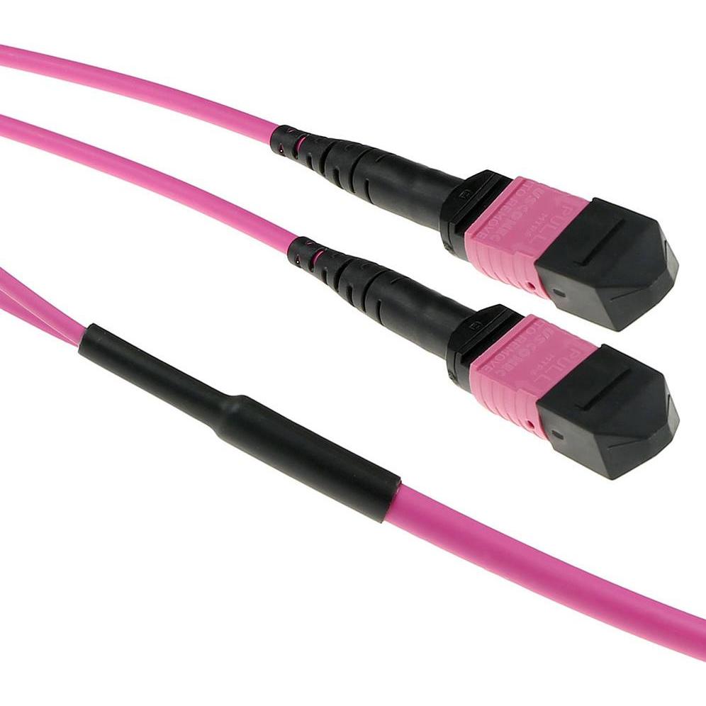 Thumbnail - ACT 25 meter Multimode 50/125 OM4(OM3) polarity A fiber trunk cable with 2 MTP/MPO female connectors (S/UTP, CAT7, 25 m)...