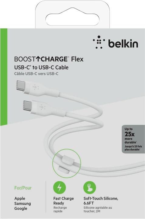 Immagine prodotto Belkin Cavo di ricarica USB Boost Charge Flex USB C - USB C 2 m (2 m, USB 2.0)