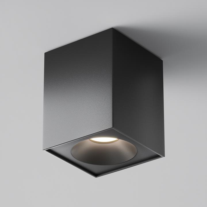 Produktbild Maytoni Zoom Deckenleuchte, Deckenlampe GU10 9x9cm Schwarz IP65 (GU10)