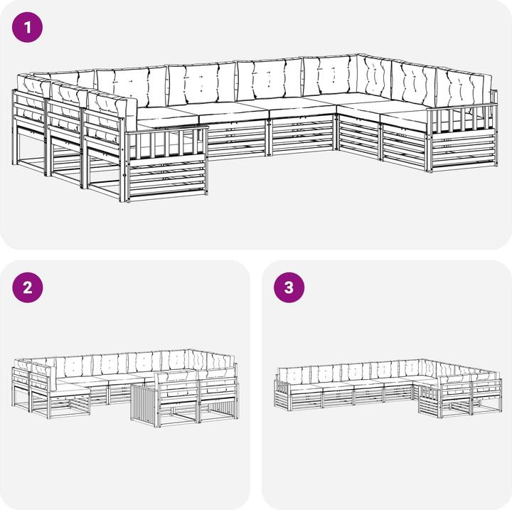 Produktbild vidaXL Outdoor-Sofa