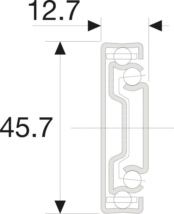 Produktbild Accuride Kugel-Vollauszüge 3832TR für griffloses Öffnen