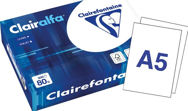 Productafbeelding Clairefontaine Clairalfa (80 g/m², 500 x, A5)