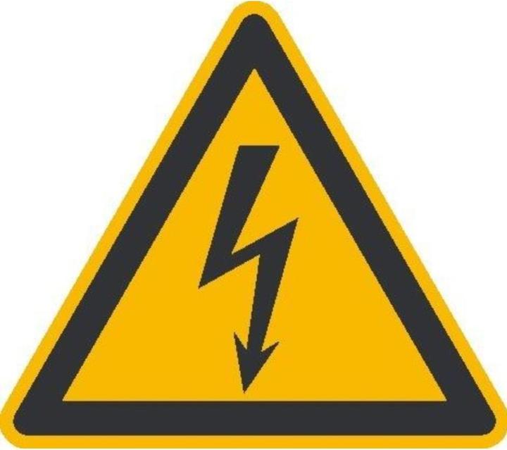 Actual product image BRW Warning sign Electrical voltage