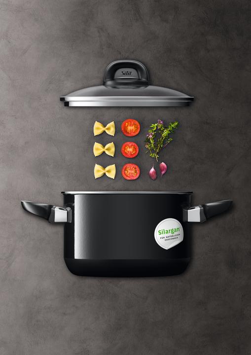 Produktbild Silit Kochtopf Fleischtopf Induktion 20cm Glasdeckel 3,7l Modesto Line Silargan (20 cm, Kochtopf, Silargan)