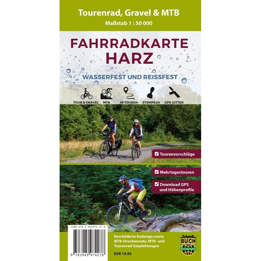 Fahrradkarte Harz, Landkarte