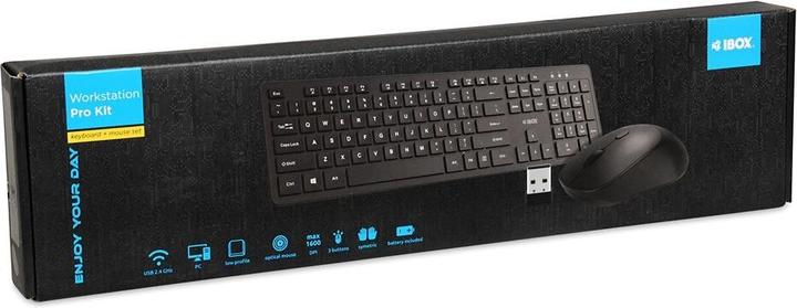 Actual product image iBox Workstation Pro Kit wireless keyboard + mouse (US, Wireless)