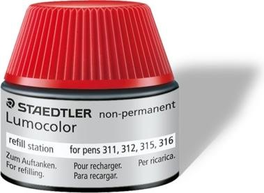 Actual product image Staedtler LUMOCOLOR REFILL STATIONS - Refill ink water soluble (Red, 1 x)