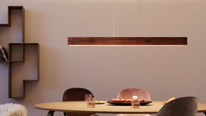 Produktbild kln.swiss Holz Pendelleuchte Fossa - Nussbaum (7140 lm)