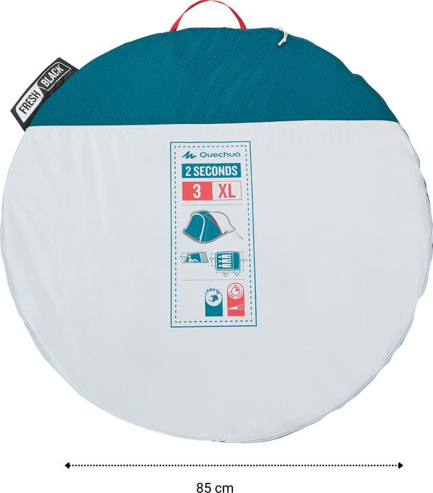 Image du produit Quechua 2 Seconds 3 XL Fresh&Black (Tente instantanée, 5.43 kg, 3 personnes)