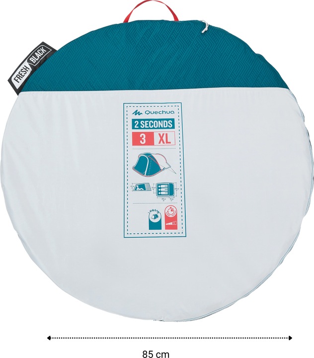 Image du produit Quechua 2 Seconds 3 XL Fresh&Black (Tente instantanée, 5.43 kg, 3 personnes)
