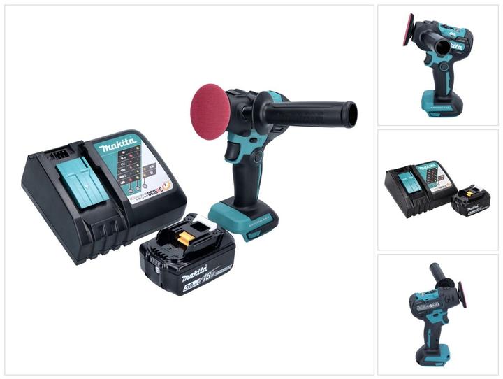 Produktbild Makita DPV 300 RF1 Akku Schleifer Polierer 18 V 50 / 80 mm Brushless + 1x Akku 3,0 Ah + Ladegerät (Exzenterpolierer)