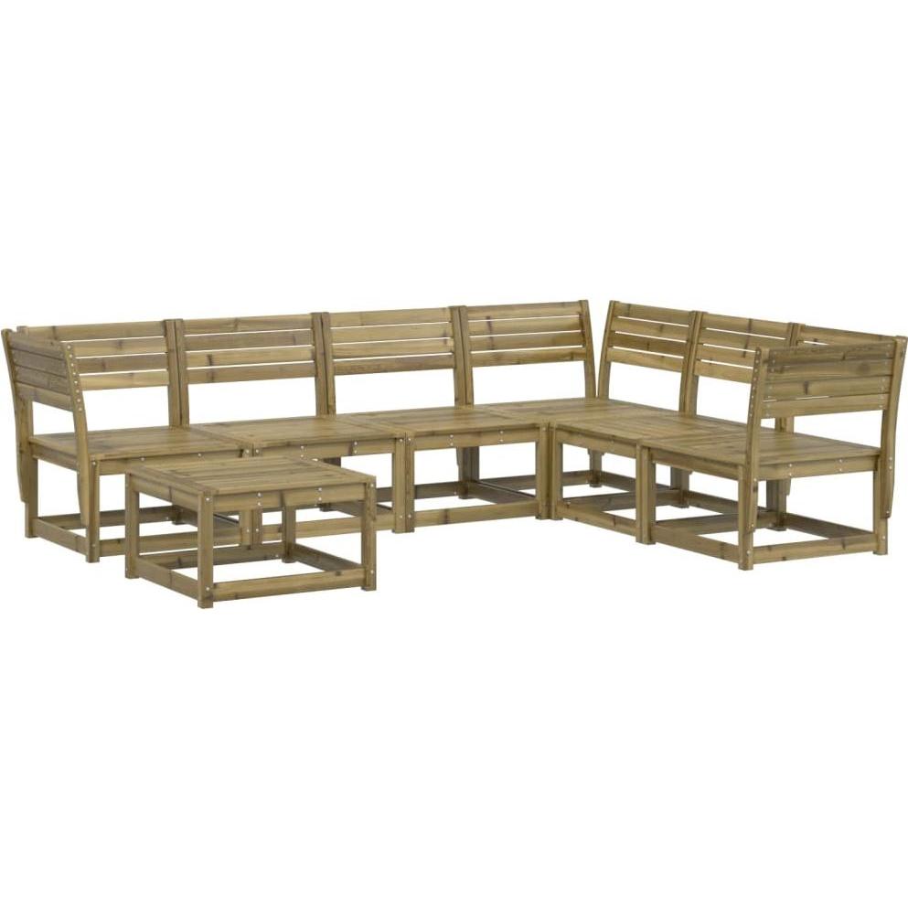VidaXL, Gartenlounge, 7-tlg. Garten-Lounge-Set Imprägniert