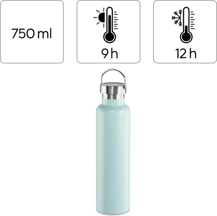 Actual product image Xavax Insulated bottle, 750 ml, lid with handle, pastel blue (0.75 l)