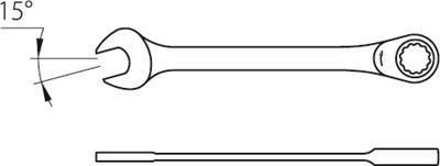 Actual product image Gedore Open-end wrench with ring ratchet (14 mm)