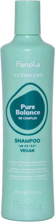 Fanola Vitamins Pure Balance Shampoo - Anti-dandruff and anti-grease shampoo - 350ml (Flüssiges Shampoo, 350 ml)
