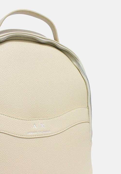 Actual product image Armani Exchange Wave Backpack with Silver Logo and Internal Patch