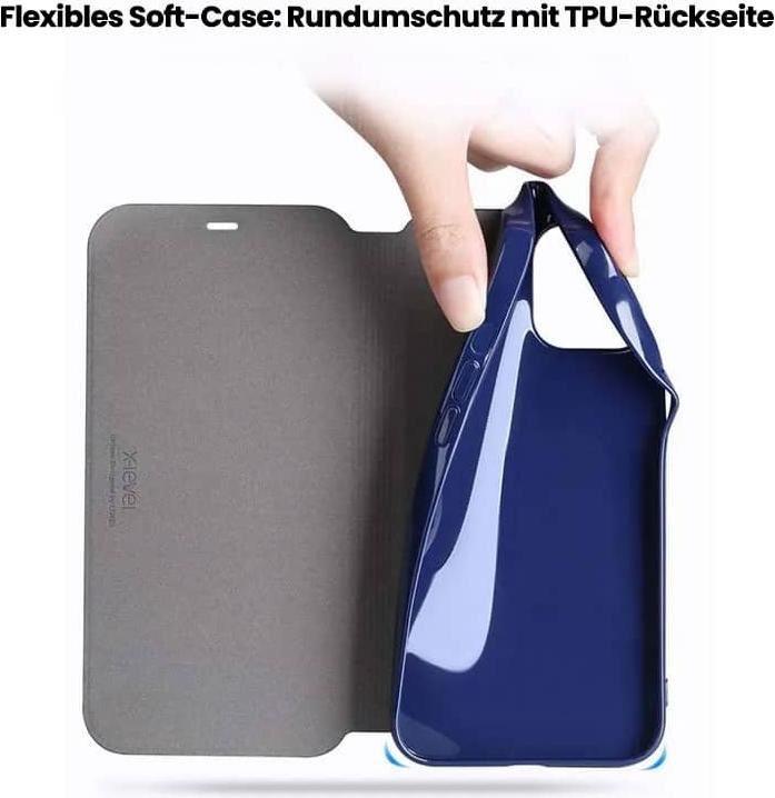 Produktbild X-Level Samsung Galaxy S8 Plus - FIBColor Flip Etui, Kunstleder, 360° Rundumschutz, Pink (Samsung Galaxy S8+)