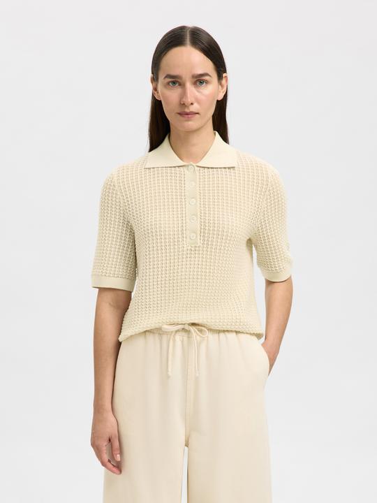 Actual product image Selected Baumwoll Polohemd aus Strick (S)