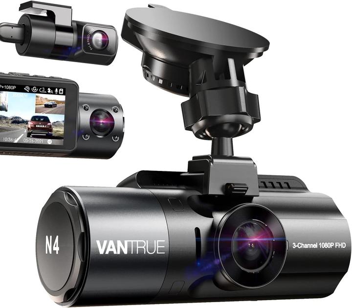 Vantrue N4 (Bluetooth, Eingebautes Display, Eingebautes Mikrofon, GPS-Empfänger, WLAN, 4K)