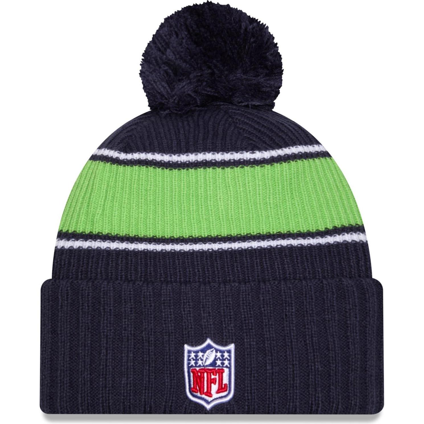 Thumbnail - New Era, Herren, Mütze, NFL Sideline Winter Mütze Seattle Seahawks Navy, Blau