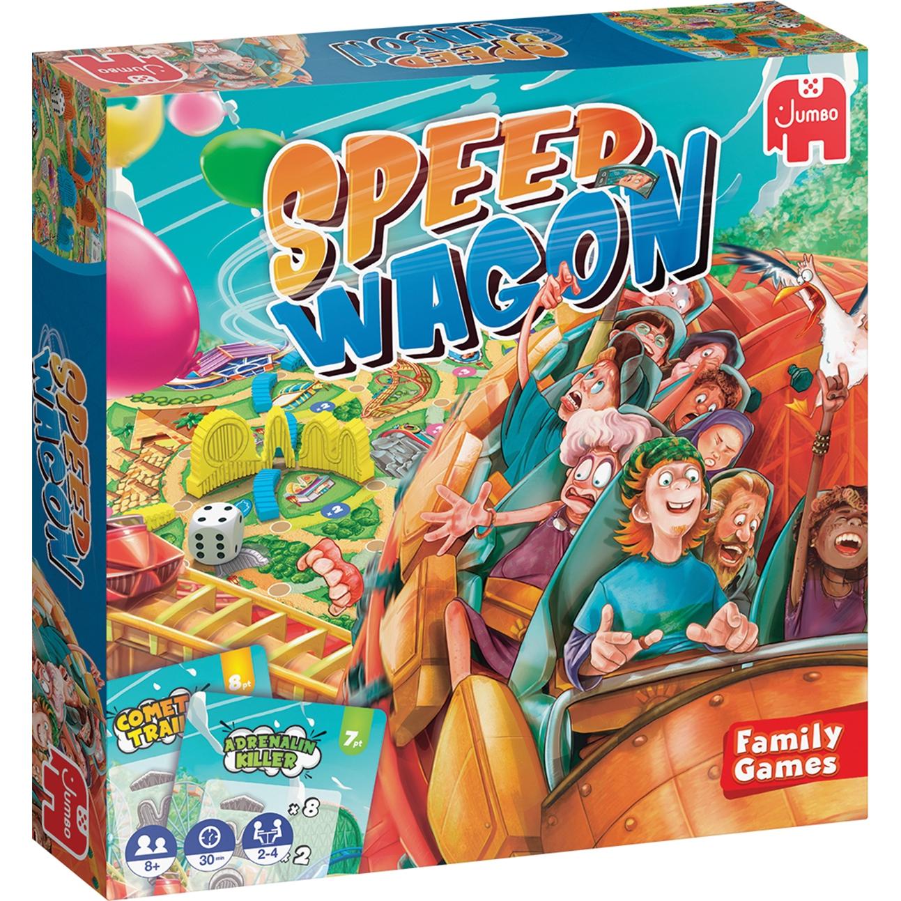 Jumbo Speedwagon, d/f/i ab 8 Jahren, 2-4 Spieler, spanndes Achterbahn-Spiel (Deutsch)