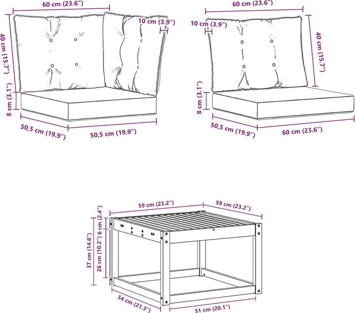 Produktbild vidaXL Outdoor-Sofa