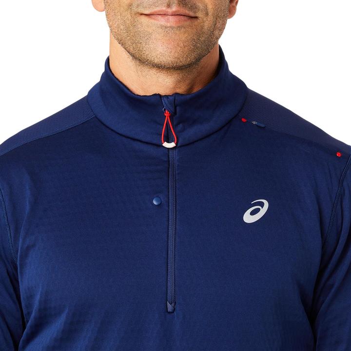 Actual product image ASICS Performance ROAD WINTER 1/2 ZIP TOP Men BLUE EXPANSE (S)