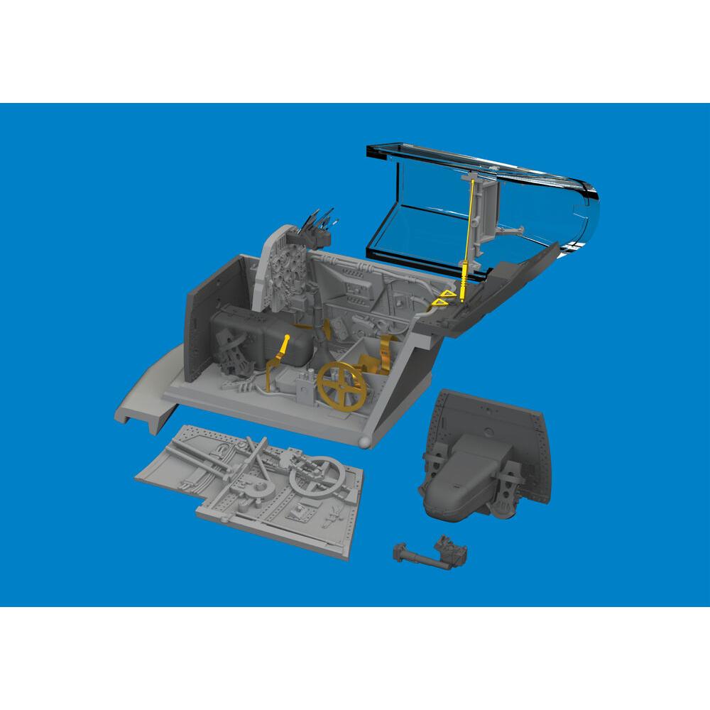 Eduard Bf 109G-10 cockpit STAMPA