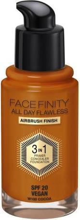 Image du produit Max Factor FACEFINITY ALL DAY FLAWLESS 3 IN 1 fond de teint #100-suntan (W100 Cacao)