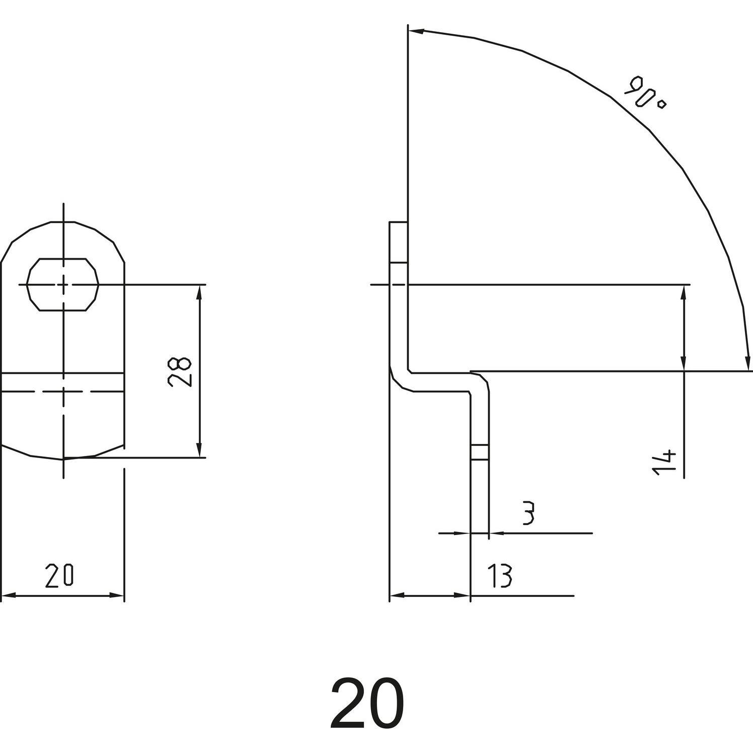 Thumbnail - Assa Abloy, Türöffner + Türschliesser, Sperrnase für Elektronisches Schrankschloss Sense+PIN,Nr.20,gekröpft