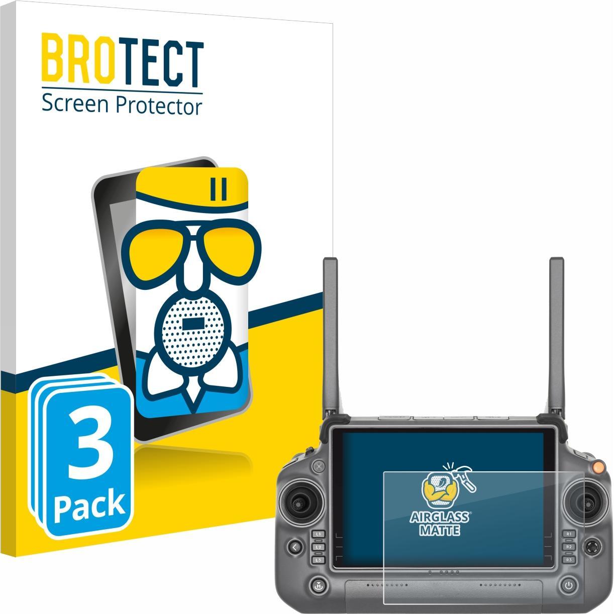 BROTECT AirGlass Panzerglasfolie Matt (Drohnen Displayschutz, DJI RC), Drohne Zubehör, Grau