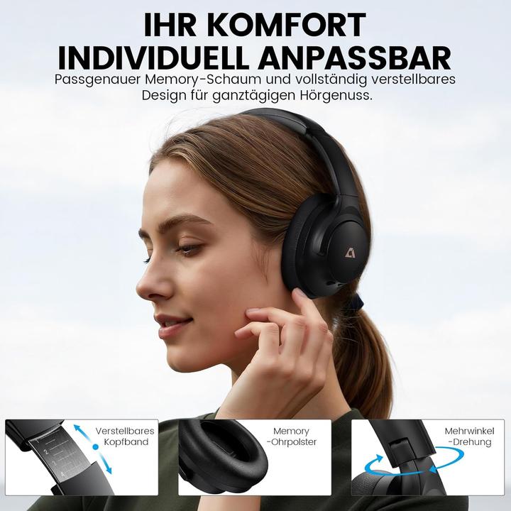 Produktbild 1Mii Y8+ Kabellose Over-Ear Kopfhörer (ANC, 100 h, Kabellos)