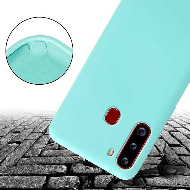 Actual product image Cadorabo TPU Cover Mobile Phone Chain Liquid (Samsung Galaxy A21)