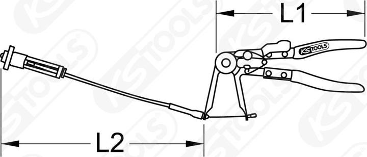 Actual product image KS Tools Hose clamp pliers w.Bowden cable,730mm (730 mm)